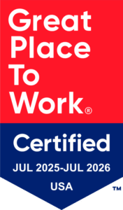 Great Place to Work certified badge 2025-2026 USA